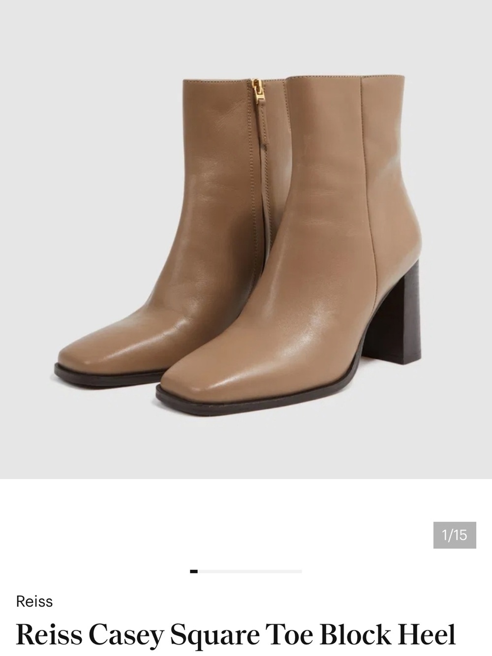 Reiss Casey Square Toe Boots